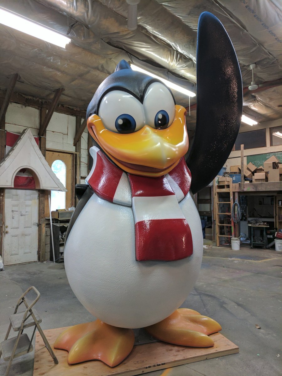 Peppermint Penguin's metamorphosis is done! Now that he's in his final form, he's off to live in <a href="/santasvillageON/">Santa's Village</a> ! Have fun, big guy! 🐧