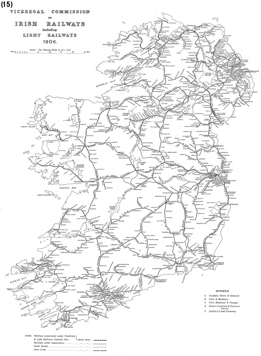 Here is an old map of the Irish railway network dated 1906.