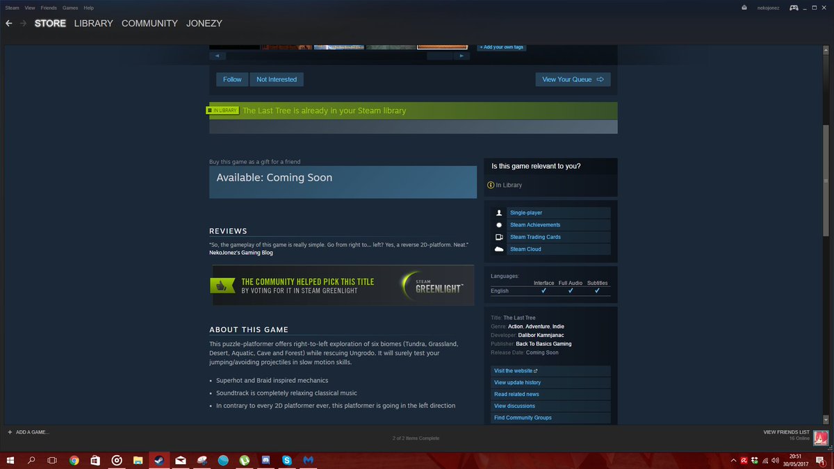 NekoJonez's tweet photo. Thanks @basamaci ! Thanks! Can't wait to play the updated version of your game man! https://t.co/Oc9ZHAUuFX