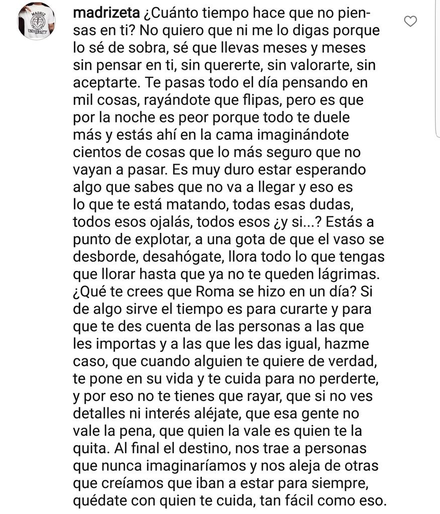 MADRIZETA's tweet photo. Quédate con quien te cuida, tan fácil como eso. https://t.co/1KODSXLkad