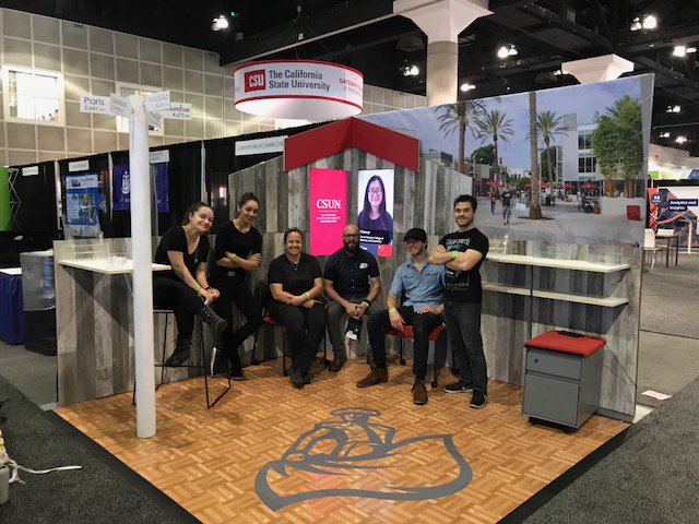 CSUNIPP's tweet photo. Headed to #NAFSA2017? Swing by our booth to learn more about #CSUN and check out our booth, designed by students. #CSUNIPP https://t.co/T3pMDkrg9t