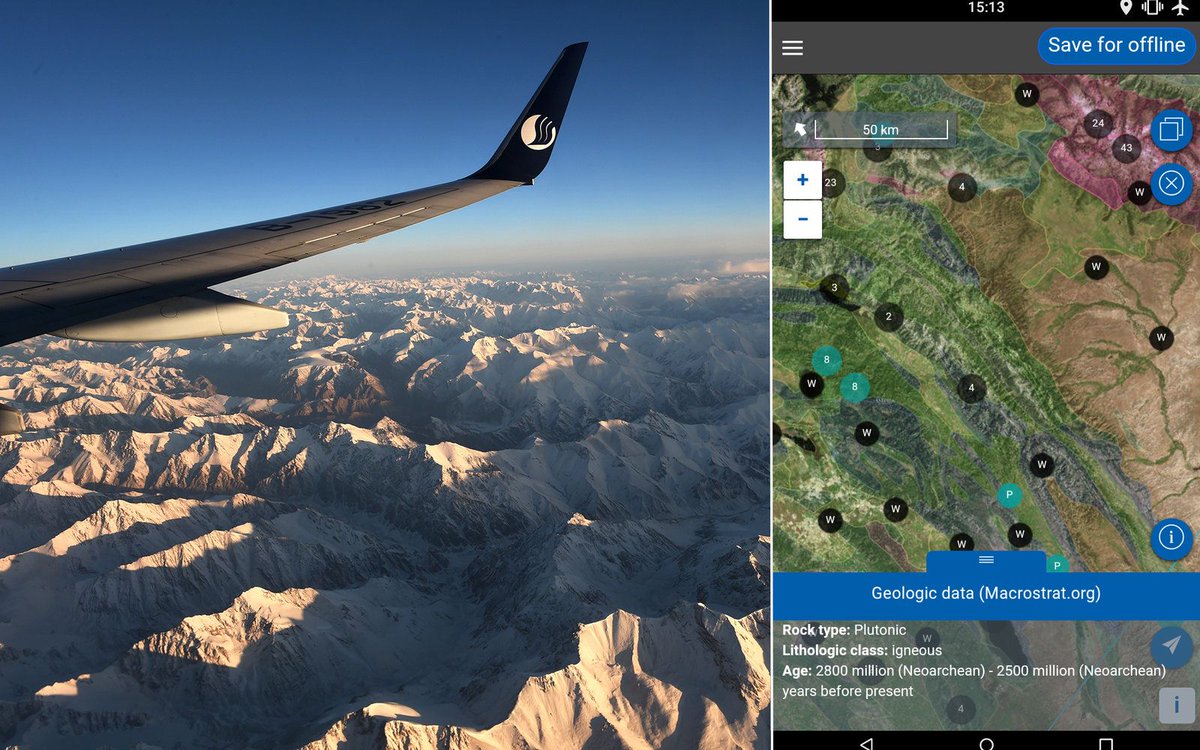 InsightAUS's tweet photo. Want to know what you're looking at from your airplane window? There's an app for that: https://t.co/kqwd8F3PO5 https://t.co/KXPhTJHaMG