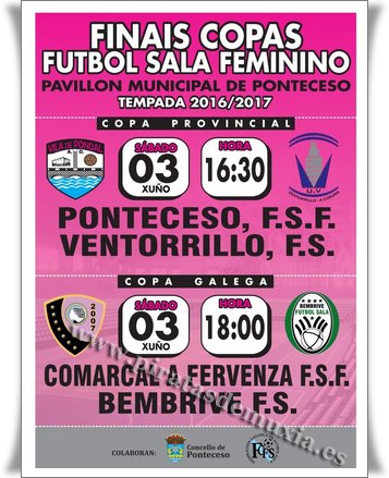 piratasdemuxia's tweet photo. Este sábado no Pavillón de Ponteceso xogaranse as finais da Copa Provincial e a Autonómica de Fútbol Sala Feminino.https://t.co/qFapaZ0YtP https://t.co/Voxeb5fjXt