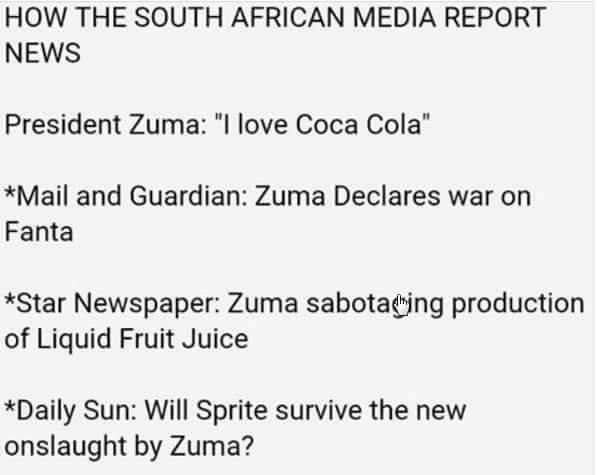 Lefatshe2018's tweet photo. Fake media be like...@mailandguardian @SundayTimesZA @TimesLIVE @dailysunsa @SowetanLIVE @karynmaughan @ferialhaffajee @AdriaanBasson hahaha https://t.co/8g8NdsMhbh