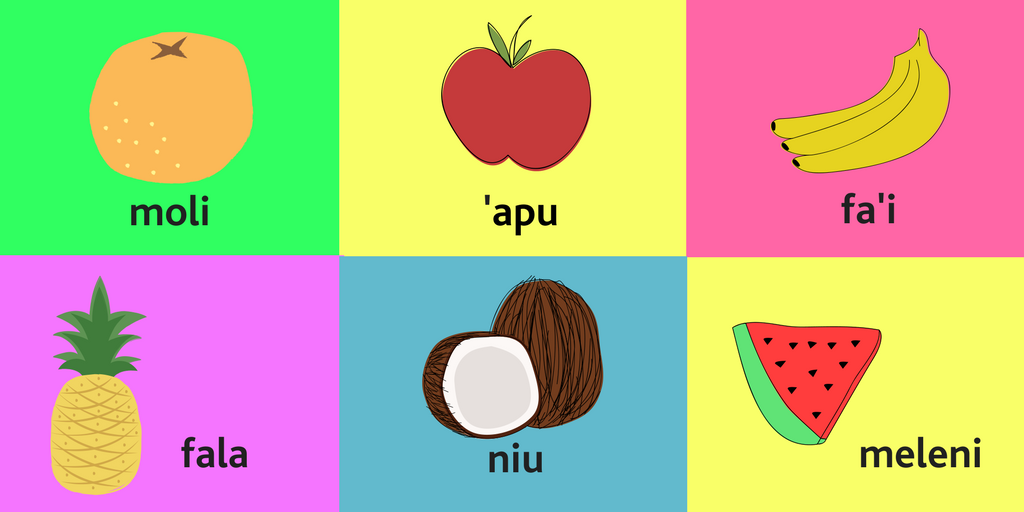 AklCouncil's tweet photo. Day 3 of #SāmoanLanguageWeek!  Today we're learning the words for fruit / fuala'au 'ai mata. https://t.co/1cl0Vu4l7l