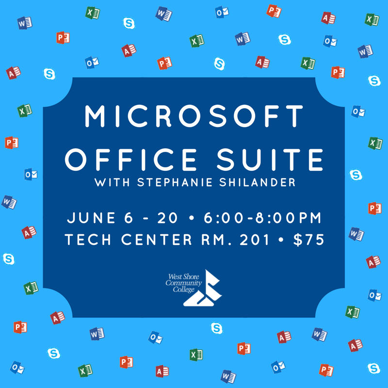 WSCCMichigan's tweet photo. Learn the basics of Word, Excel, PowerPoint, Access, Skype, and Outlook! Register at https://t.co/l1XSVjnUG9. https://t.co/6395it1aAM