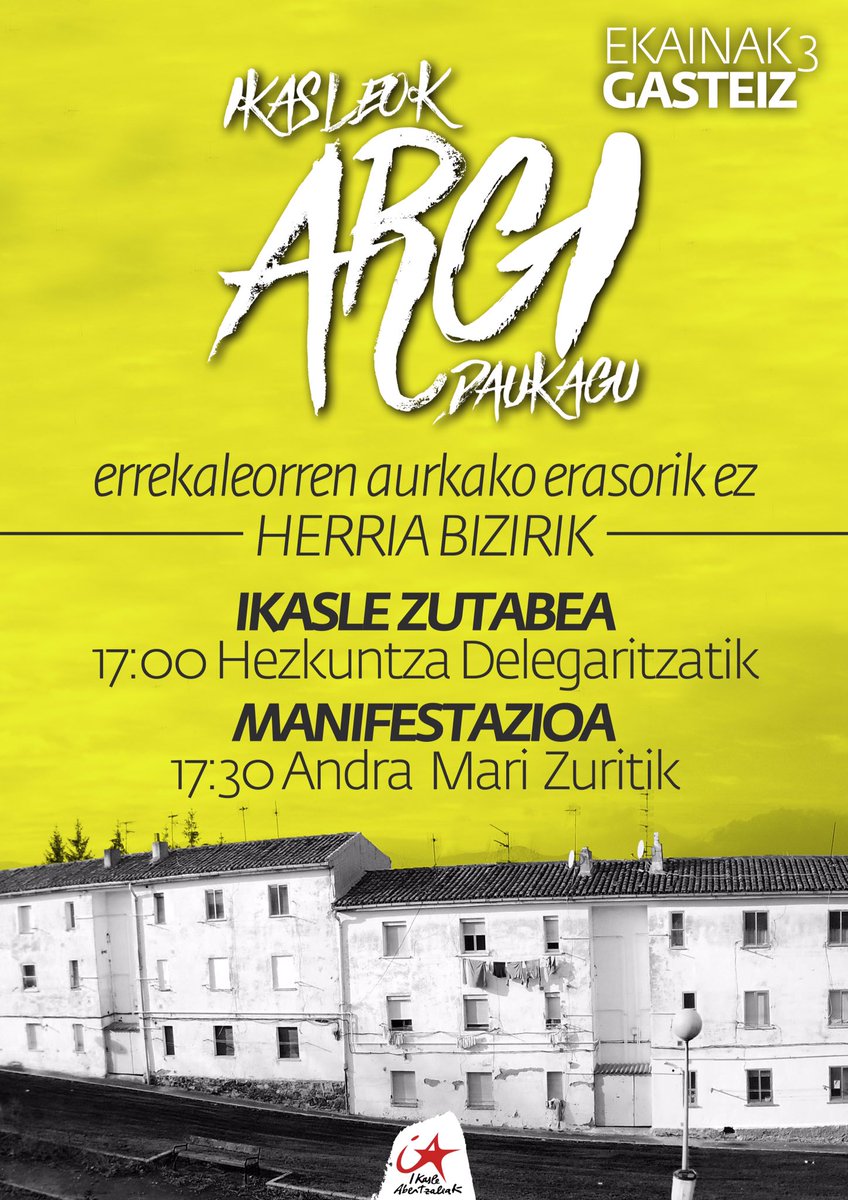 Tolosaldeako ikasleok ere bertan izango gara! Ikasleok ARGI daukagu!