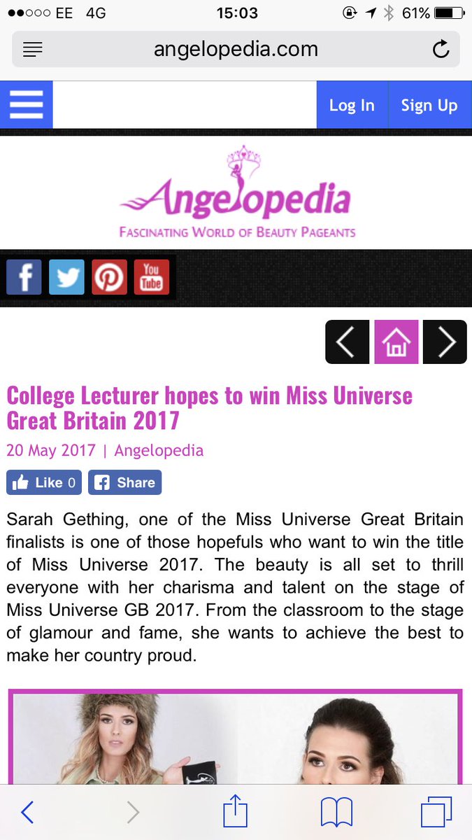 Sarah_Gething's tweet photo. Thanks to @AngelopediaNews for this cover article following my journey into Miss Universe ❤️ https://t.co/VgqgNCP630