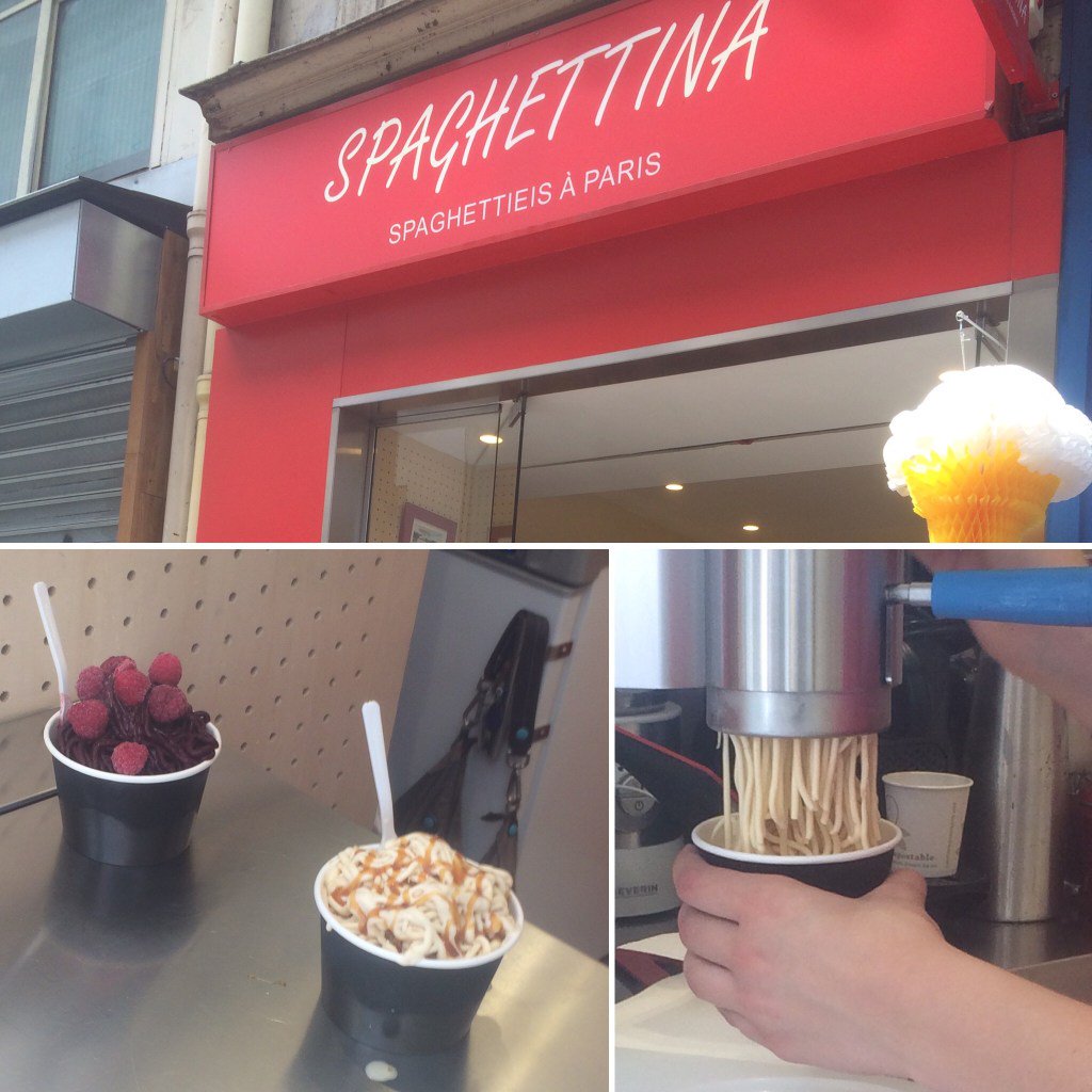 IsabelleAndover's tweet image. Spaghetti ice cream at Spaghettina isabelleandover.com/2017/05/30/spa…