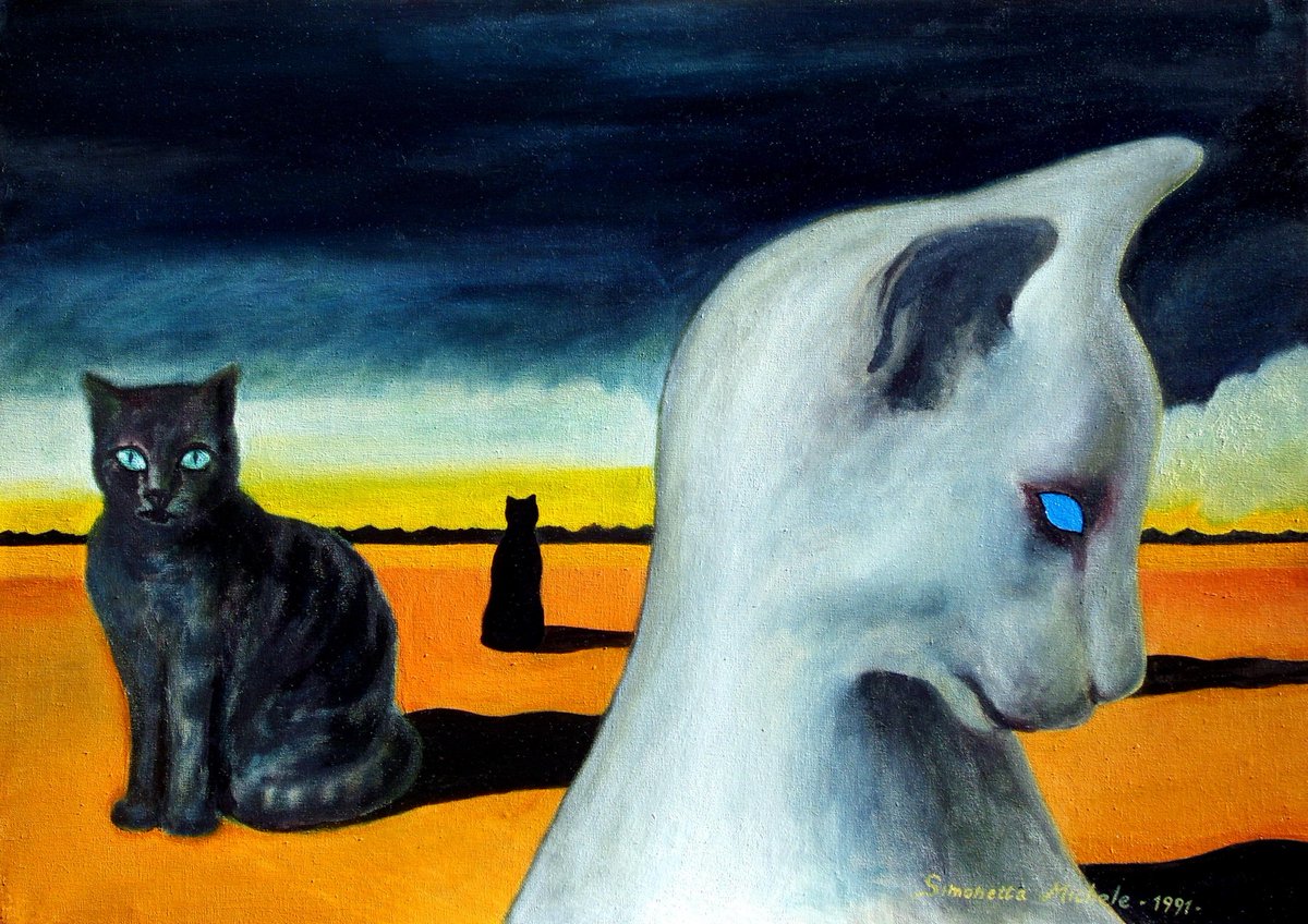 simonet_michele's tweet photo. L'INCONSAPEVOLE COMPIACENZA DEL TEMPO SOGGIOGATO -1991- olio su tela 70x50cm #arte #art #artisti #artists #kunst #kuns #twitart #surrealism https://t.co/rxFlyxzm59