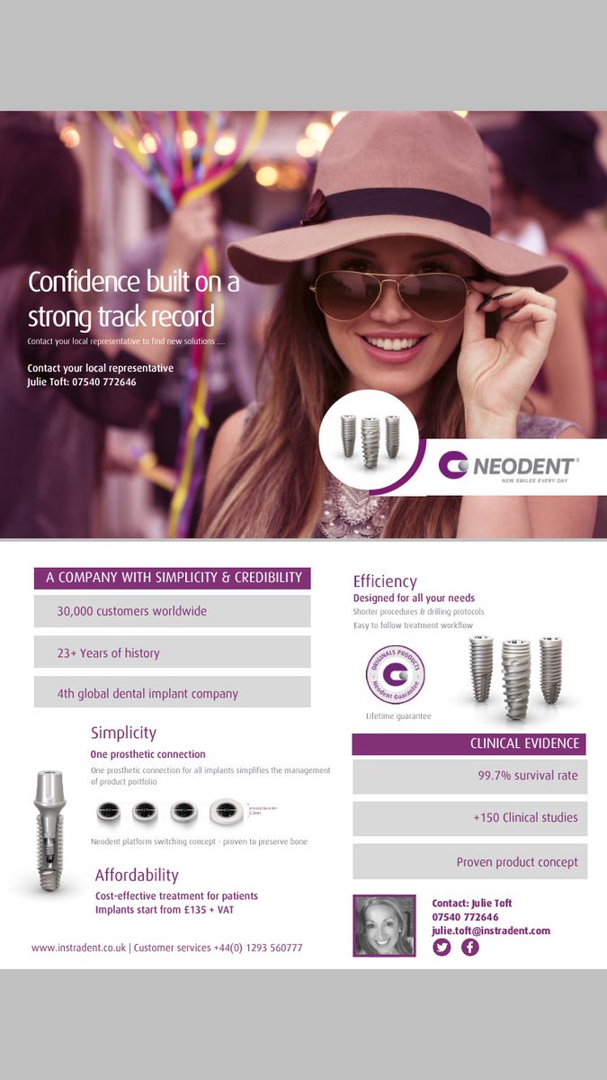 Have a closer look at Neodent. Please give me a call for appointment. #neodentuk #dentalimplants #instradent