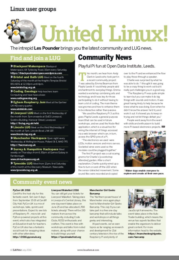 PlayfulAnytime's tweet photo. Last year our family tech event Gnome Street Gnome with @Workshopshed & @cheapjack was featured in Linux Format #STEAM #enchantedobjects https://t.co/KTPlyowiei