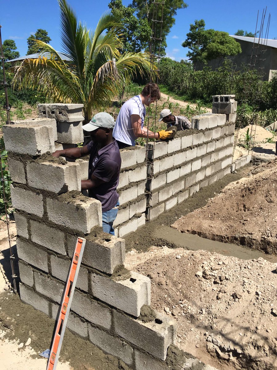 NWCBasketball's tweet photo. HAITI UPDATE: Day one at the house building site! https://t.co/sGaf0W37o8