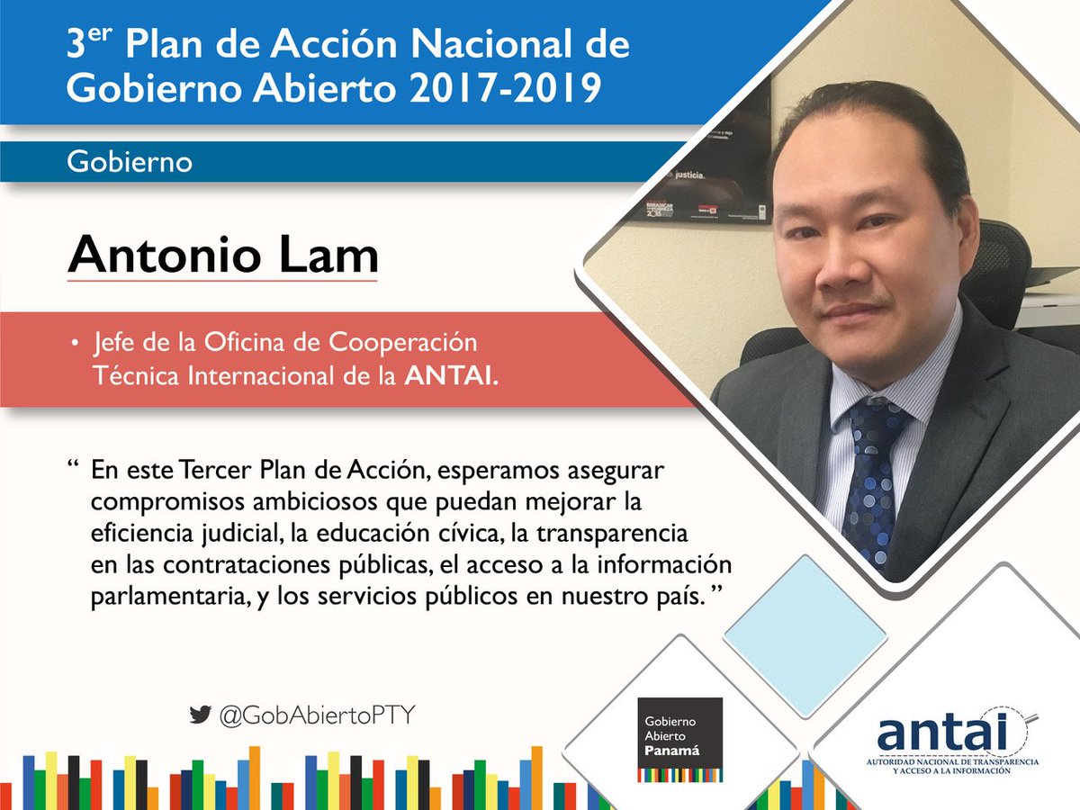 ANTAI_Panama's tweet photo. Con #OGP la sociedad civil y el gobierno buscan nuevos compromisos para Panamá a través del Tercer Plan de Acción Nacional de @GobAbiertoPTY https://t.co/w9OC7DPeQ6