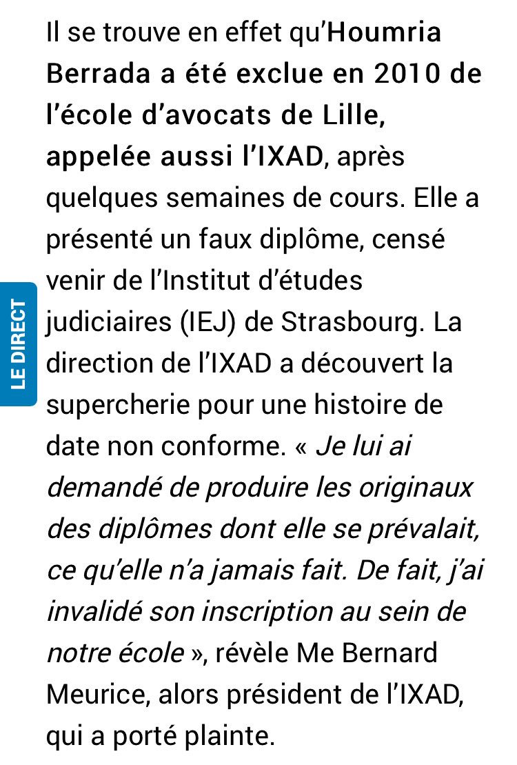 Falsification d'un diplôme de droit. Ils sont magiques vos candidats @EmmanuelMacron @enmarchefr ! lavoixdunord.fr/170537/article… #HoumriaBerrada