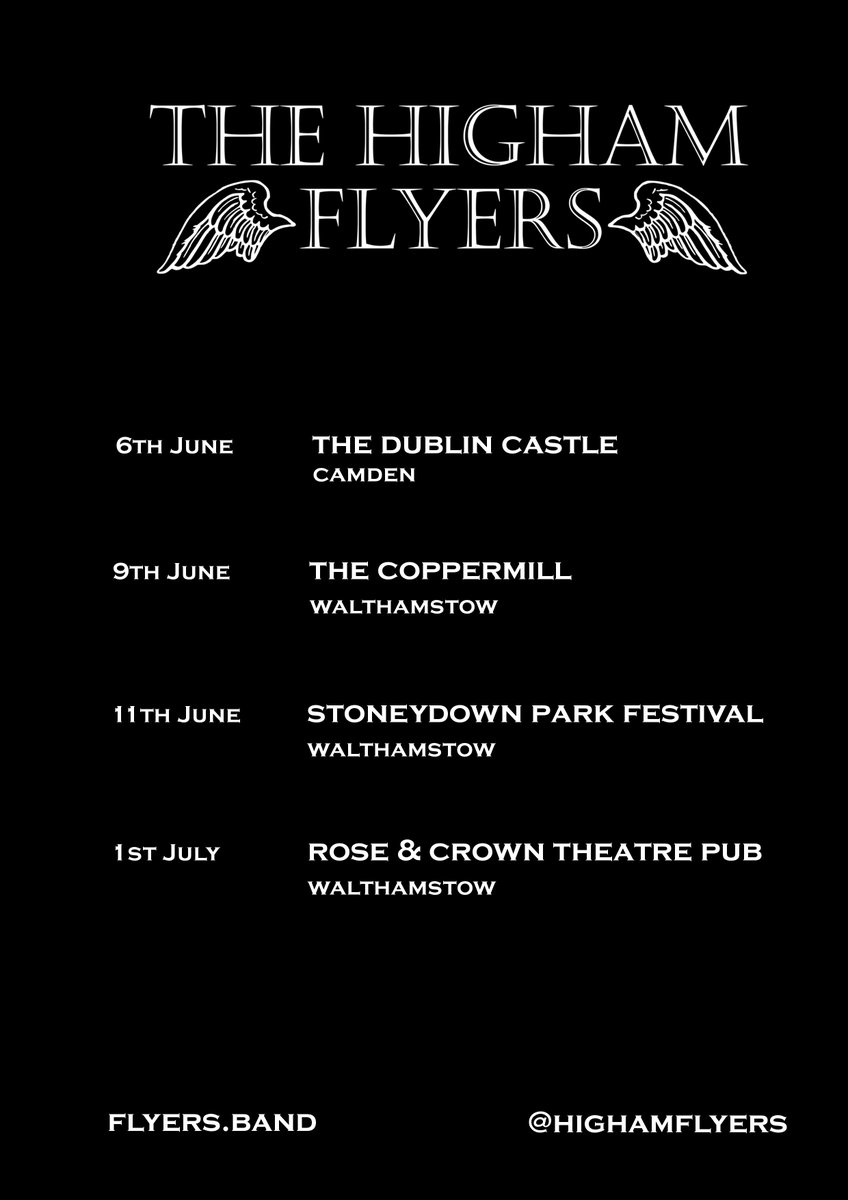 we be rockin' your socks off at these places in the next month! <a href="/thedublincastle/">The Dublin Castle</a> @roseandcrownpub #e17 #nw1 #music #rock #beat #funk #soul