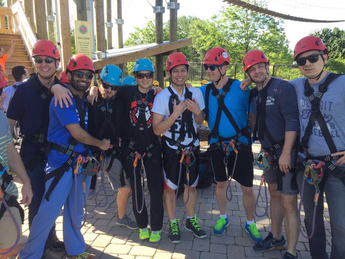 MercyStVsEM's tweet photo. "5th Tuesday" Grand Rounds team building w @MJMcCreaMD @graber_sara #EmergencyMedicine #zipline #nofear https://t.co/Ch4CyuQrcL