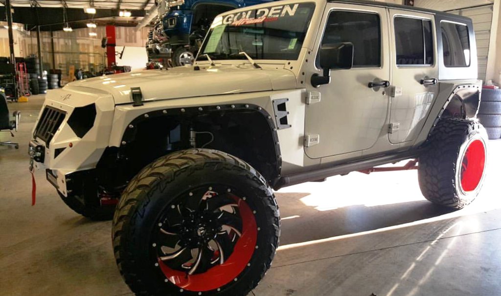 AMPTires's tweet photo. Jeep Wrangler with .@AMPTires Terrain Attacks from Golden Motors. Find more info. at https://t.co/BT0B7NGCJd! #amp #amptires https://t.co/8ObMFJHqtF