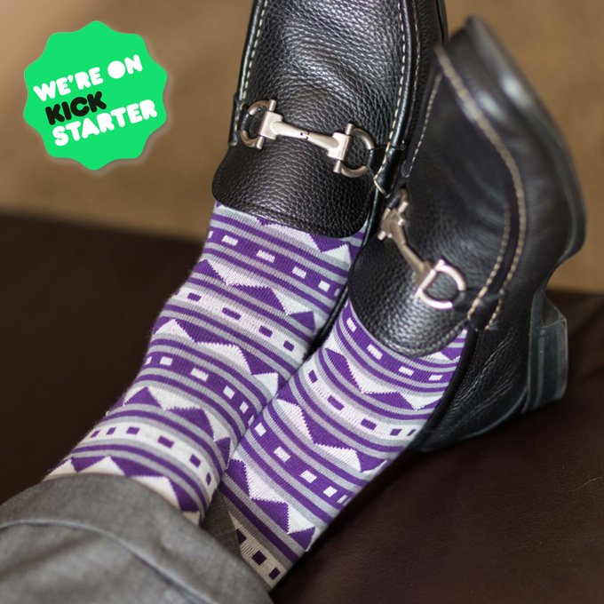 boldfoot's tweet photo. Purple Warrior to add a little color to your Tuesday. #purplesocks #socksoftheday #kickstarter #newsocks #tuesdaysocks https://t.co/xPGqvI657t