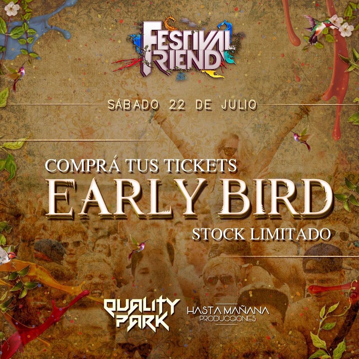NocheenCba's tweet photo. Ya comenzó la venta de los EARLY BIRD para el Festival en Quality Park.
Sacá tus entradas a precios promocionales.

#FestivalFriend https://t.co/kp3rWfzoJE