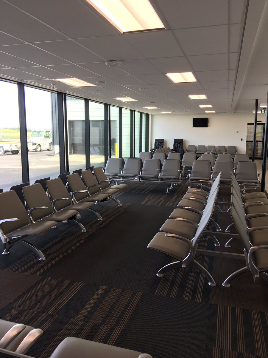 RickChrest's tweet photo. Tour of our newly expanded Brandon Municipal Airport terminal. What an amazing improvement to serve Westman travellers. https://t.co/829SpfMfQz