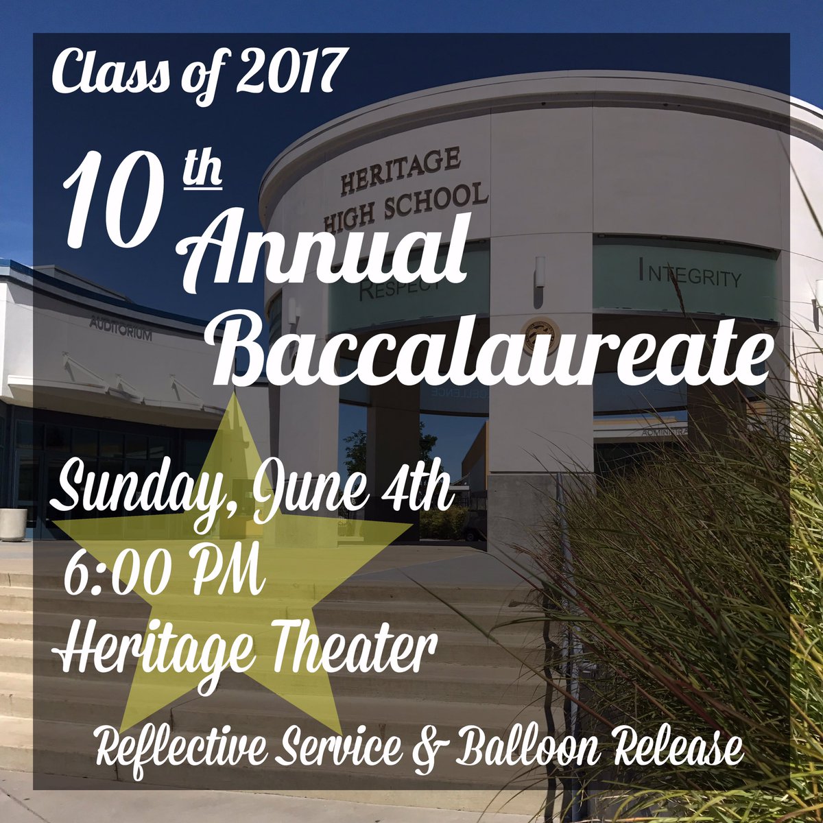 HHSco17's tweet photo. Seniors! Hope you're excited about graduation! This Sunday, meet @ 5:30 in the career cntr for a reflective ceremony of our year together :) https://t.co/ufyaoJwkdF