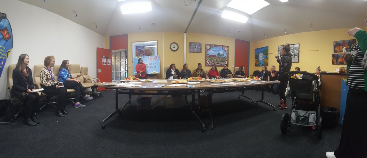 Celebrating World No Tobacco Day at the Victorian Aboriginal Health Service. Aunty Rieo having a yarn about her quit story #WNTD2017 #WNTD