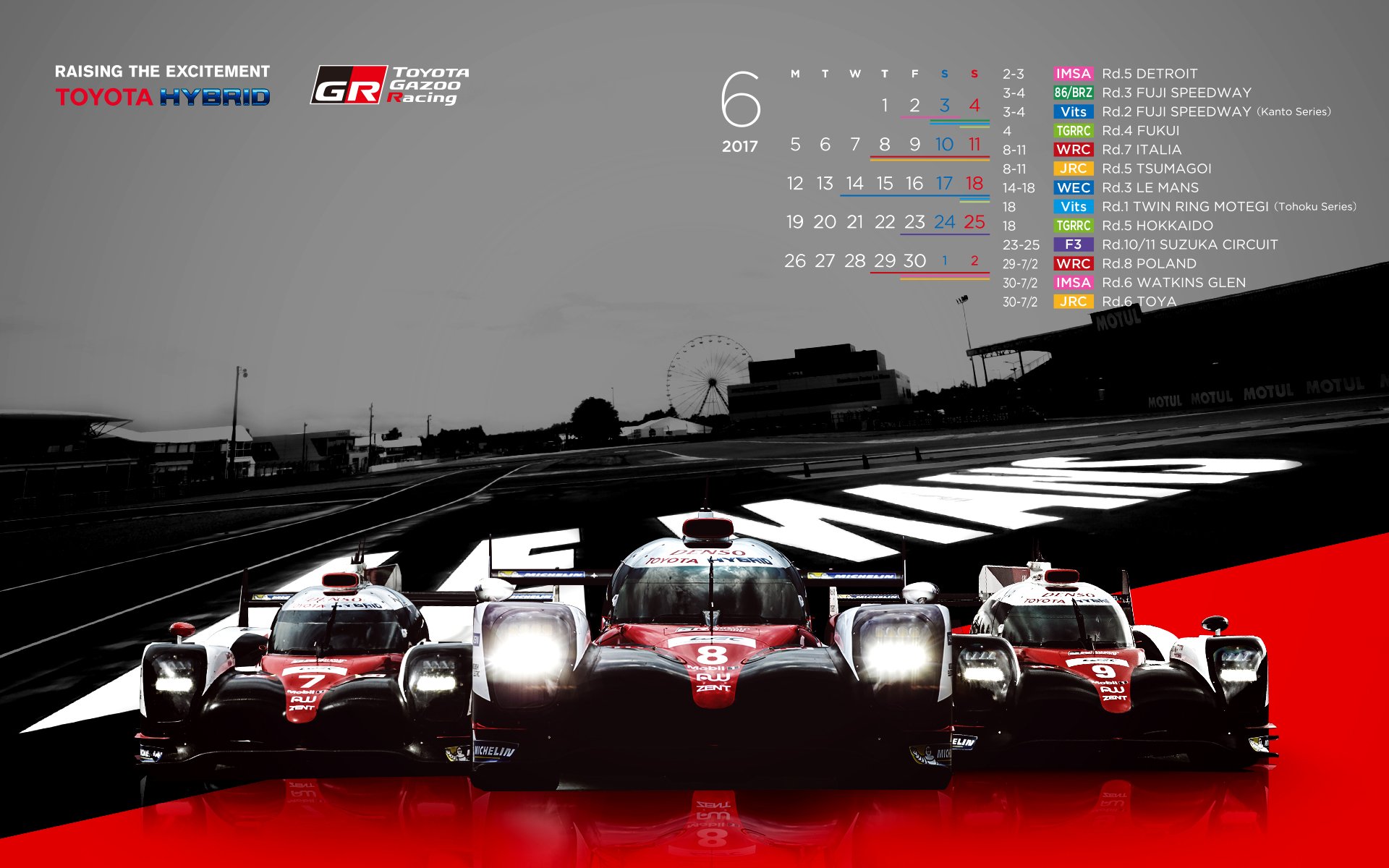 Toyota Gazoo Racing Toyota Gazoo Racing壁紙カレンダー 6月分公開 T Co 1gixzf492e 毎月のレース日程がわかるtoyota Gazoo Racing壁紙カレンダー の6月分を公開しました お仕事やモータースポーツ観戦にご活用ください Wecjp T Co