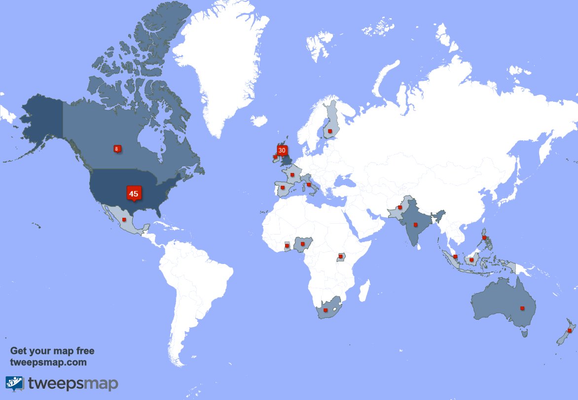 PCOSNewsDaily's tweet image. My followers live in 20 countries: USA(44%), UK.(29%)... tweepsmap.com/!PCOSNewsDaily Get your free map!