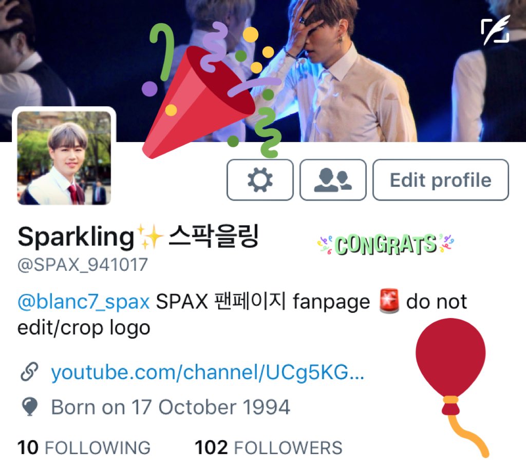 SPAX_941017's tweet photo. 100 팔로우 이상 감사합니다!🎉
Thank you for over 100 followers!!
작은 이벤트를 준비했으니까 트위터 잘 지켜보세요~ 🎁 
I prepared a small event so stay tuned! ^^ https://t.co/zobufXKPak