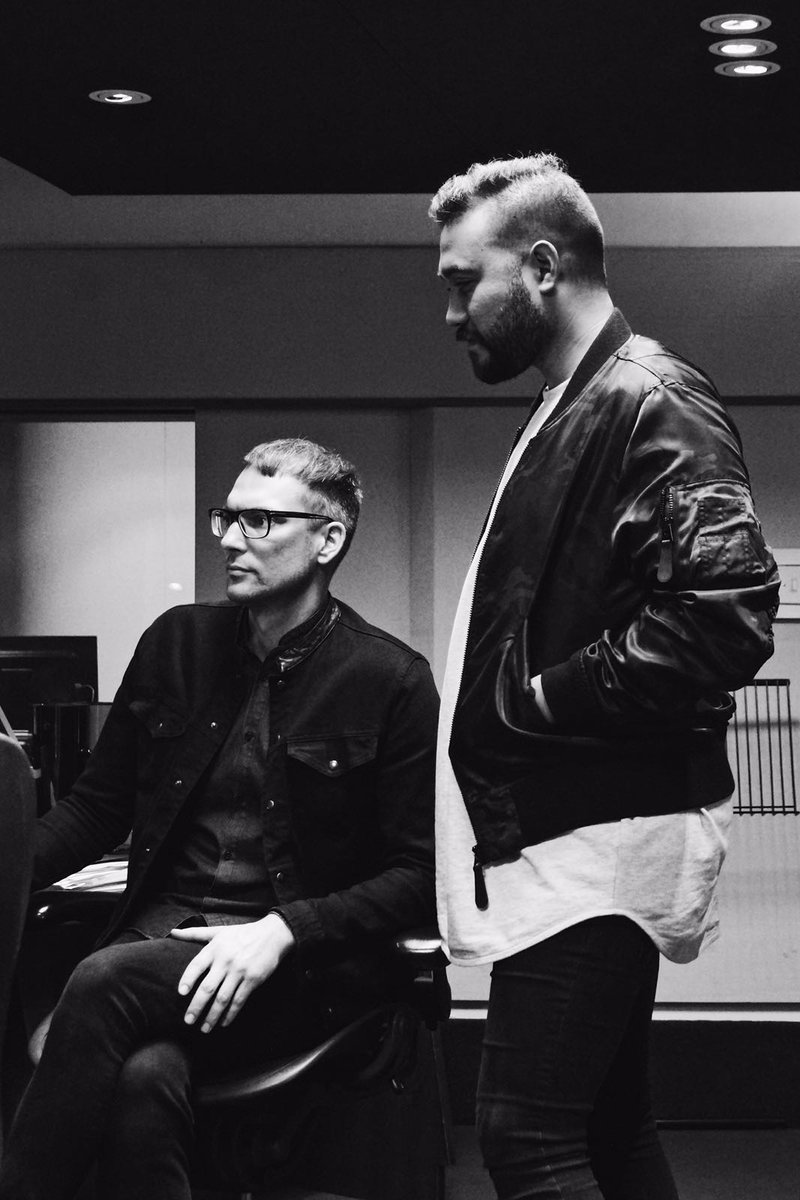 MaxHerman's tweet photo. Smashed after 30 scores produced, recorded and mixed with @walter_mair the incredible @rpoonline @AbbeyRoad  #needashave!😄 @melissalegarda 📸 https://t.co/isWP9eSDzJ
