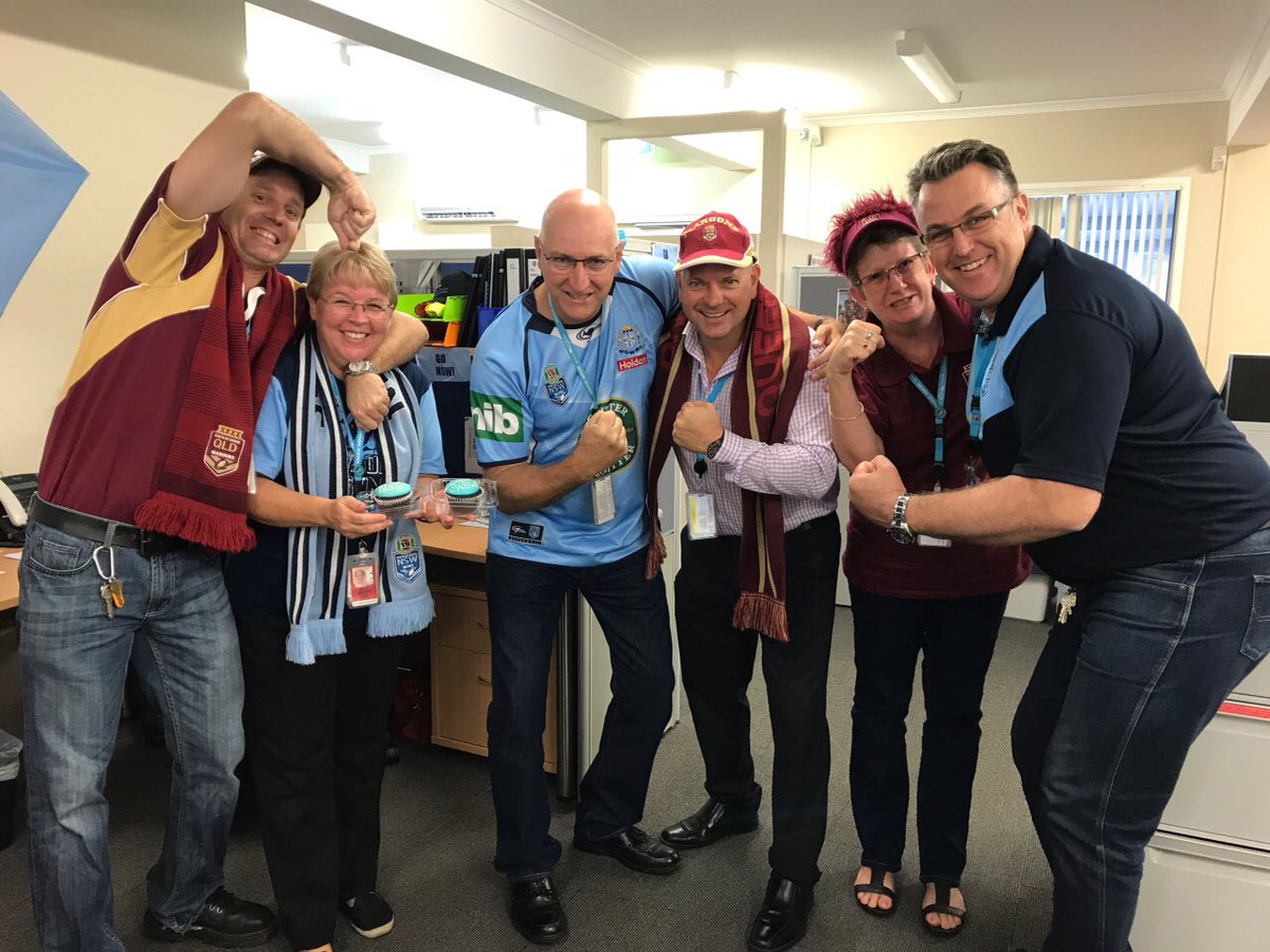 The State of Origin battle has begun in our office! Good luck mighty Maroons! 💪
