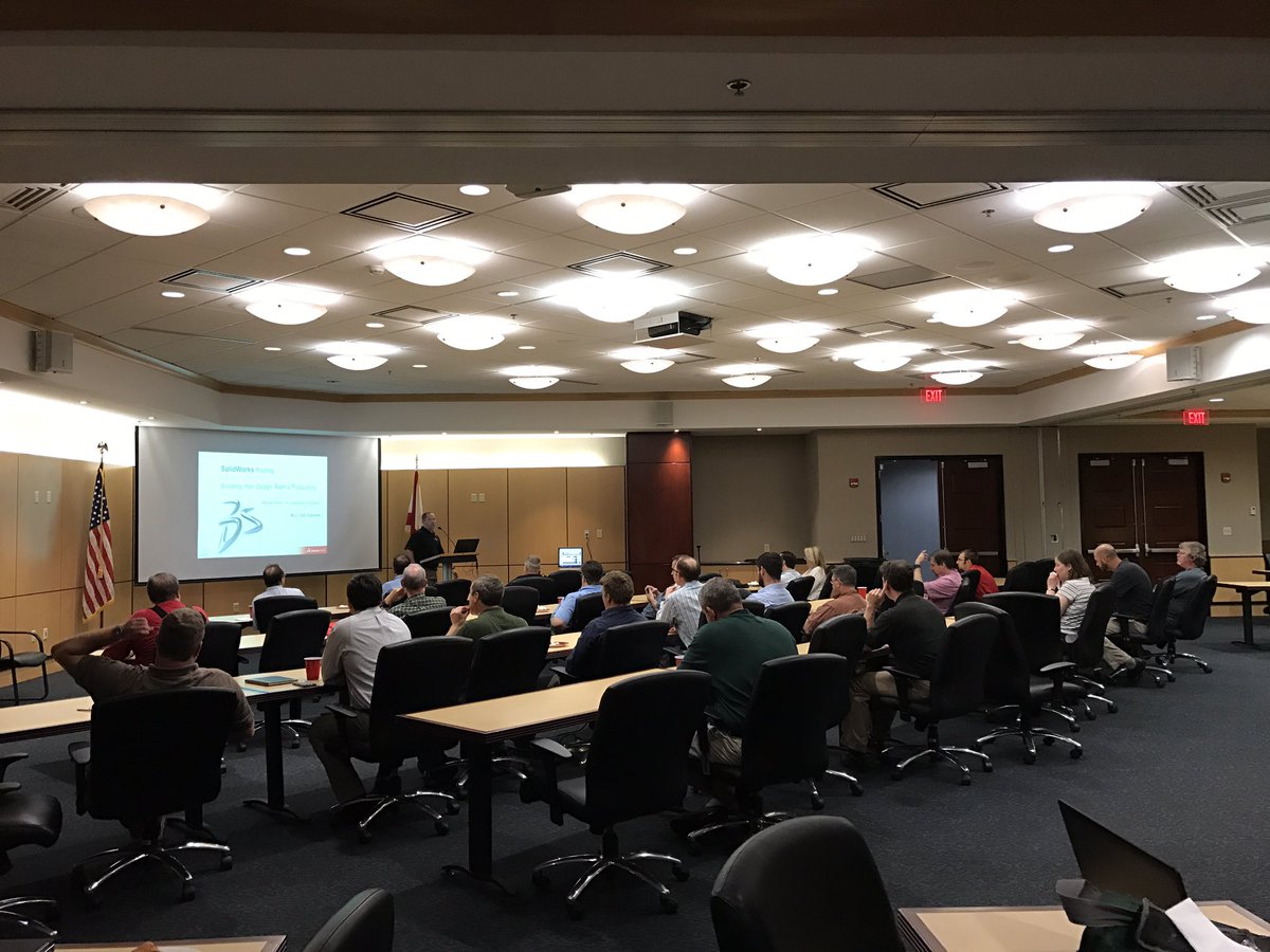 Great crowd tonight!  SOLIDWORKS Routing seems to be a popular topic.  #SWUGN #NASWUG