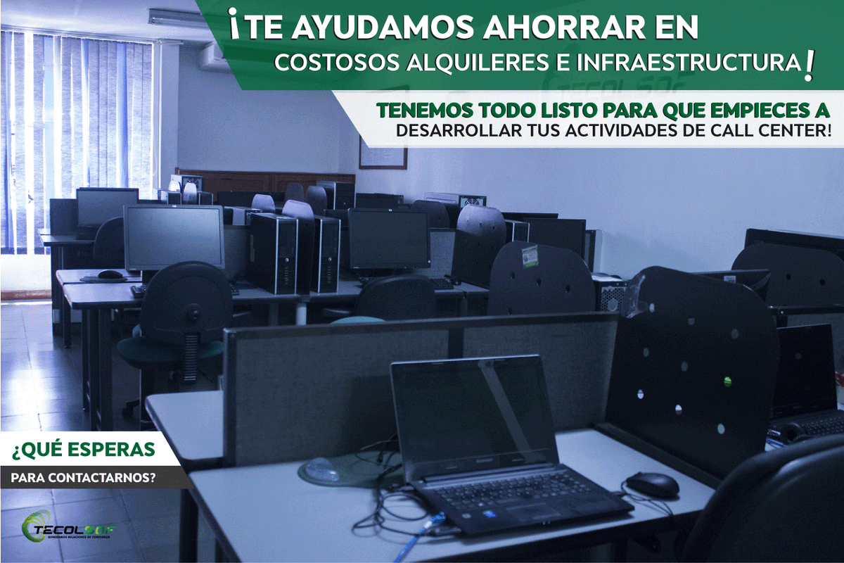 tecolsof's tweet photo. En TECOLSOF tenemos el espacio y los equipos adecuados para realizar la gestión de tu #CallCenter.
Contáctanos https://t.co/afvkQcsnv7 https://t.co/UIw5dGgKd8
