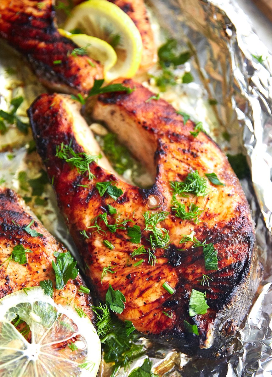 cravingtasty's tweet photo. Broiled Salmon Steaks - the best!. https://t.co/jUHPP8k1Ku… #salmon #RecipeOfTheDay #yummy #delicious #HealthyEating #homemade #yum #seafood https://t.co/kmha2Obfwy