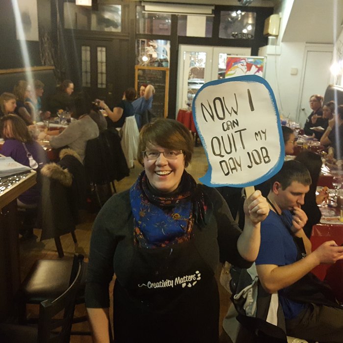 creativitymttrs's tweet photo. WE HAVE THE BEST JOB! We will be creating a new chalk mural menu for ZZAS... (more:https://t.co/0qJFALnvKv) https://t.co/69X3eJB0oh