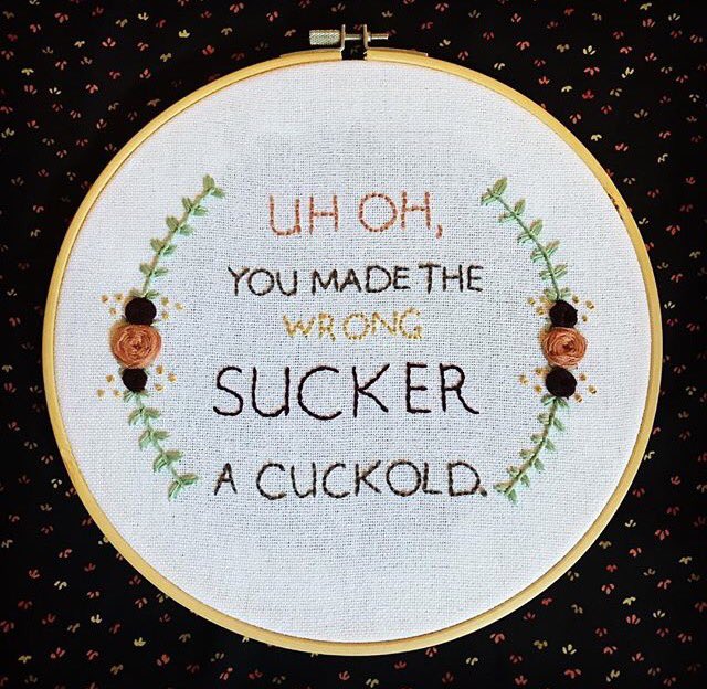 KTplott's tweet photo. Look what I had made!😂 my favorite lyric! @Lin_Manuel #Hamilton #saynotothis #LinManuelMiranda #alexanderhamilton #crossstitch https://t.co/BlihTibOhk