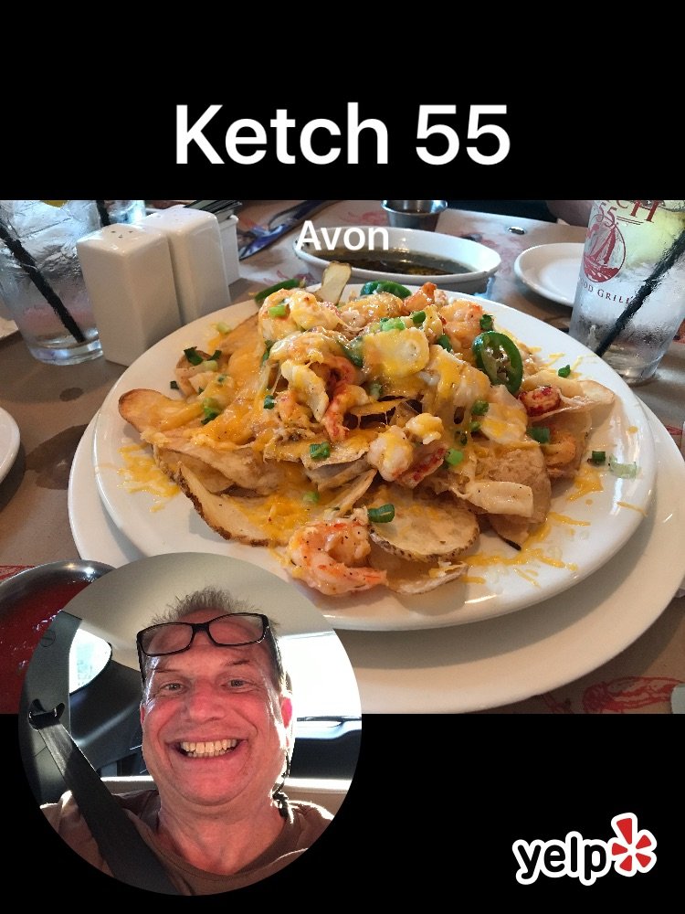 Adamaripack's tweet photo. Beer, seafood nachos and Asian seared ahi topped off a great day 3 in Cape Hatteras. (@ Ketch 55) #Yelp #Yelfie https://t.co/OMhrN0wX8A https://t.co/cVsygfHTNu