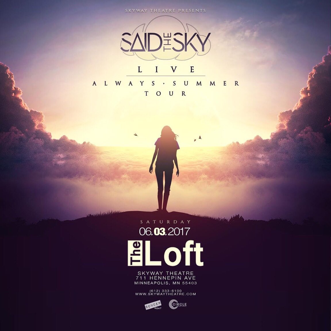 SaidTheSky's tweet image. Minneapolis! Giving away a few tickets - RT to enter!! This ones looking like it'll sell out, so don't wait :)

skywaytheatre.com/event/said-the…