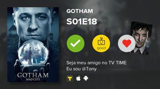 spideyxz's tweet photo. uma série atrasada a menos lalalalala 
 
S01E18 of Gotham! #Gotham  https://t.co/X9RkOvm0cP https://t.co/w1Ibao83fE
