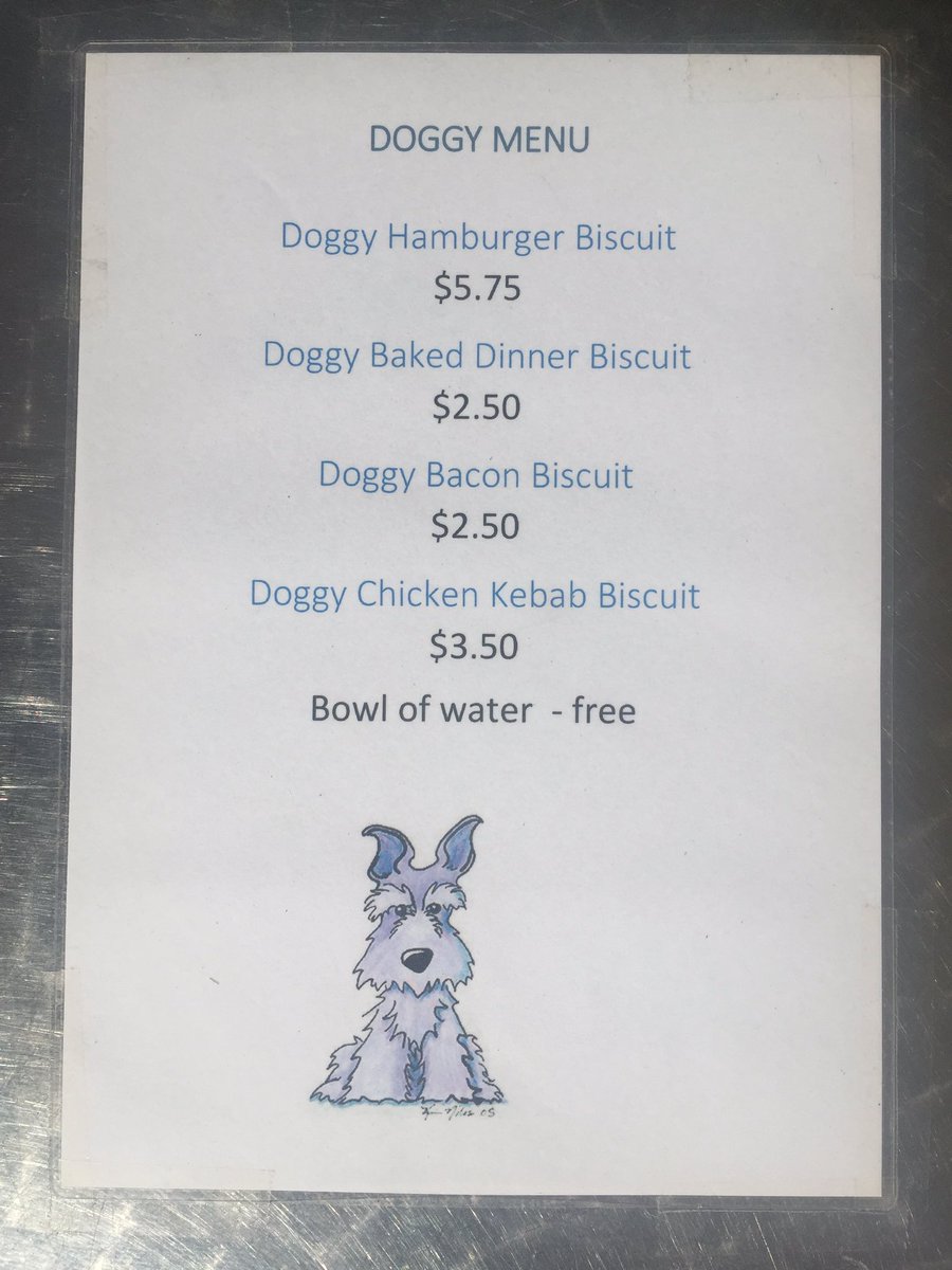 Poldie52's tweet photo. I know you like your dogs but are they clever dogs, Dudley at #TheShop cafe, they have their own menu!!!
@TanyaWilks https://t.co/KK9B5xMGsr