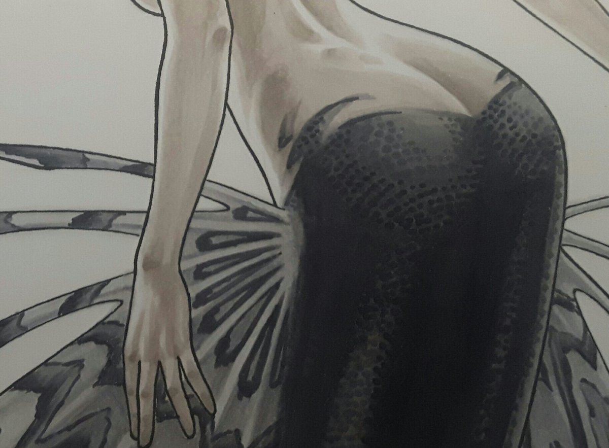 Smashed_Head's tweet photo. A sneak peek at my warmup piece I've been working on a bit each day before comic work.
#yeg #yegarts #mermay #merbutt https://t.co/zNMxLBbt65