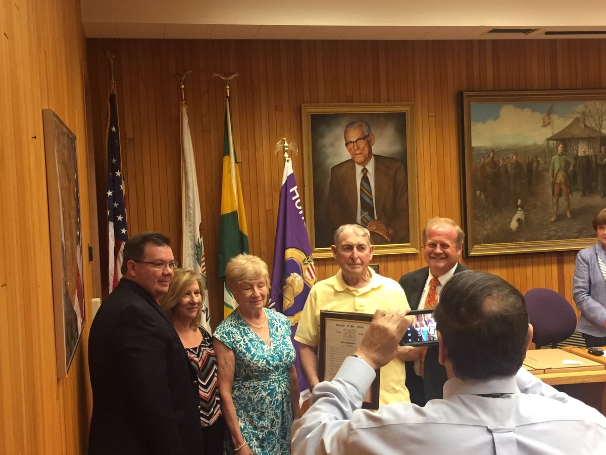 The #stclaircounty board and <a href="/ChairmanKern/">Mark Kern</a> honor former board member and zoning board member Charles Frederick