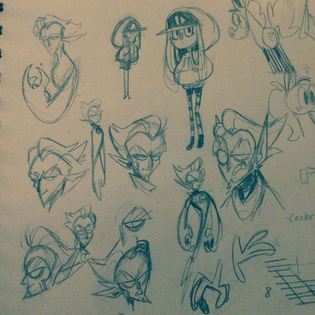 I found some doobles. A really old OC I'm trying to redesign+Unibrow Horse 