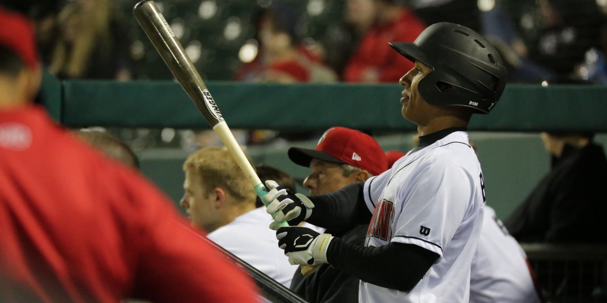 indyindians's tweet photo. BOOM GOES BOSTICK!

@leanonmeCB rips a two-run tater to dead center, pushing our lead to four at 7-3! #RollTribe https://t.co/D8fGESx4Ui