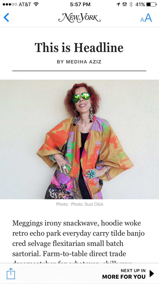supahstef's tweet photo. LOL @NYMag somebody on your staff accidentally published some FAKE news! Oops. #applenewsapp https://t.co/946XR6V2G3