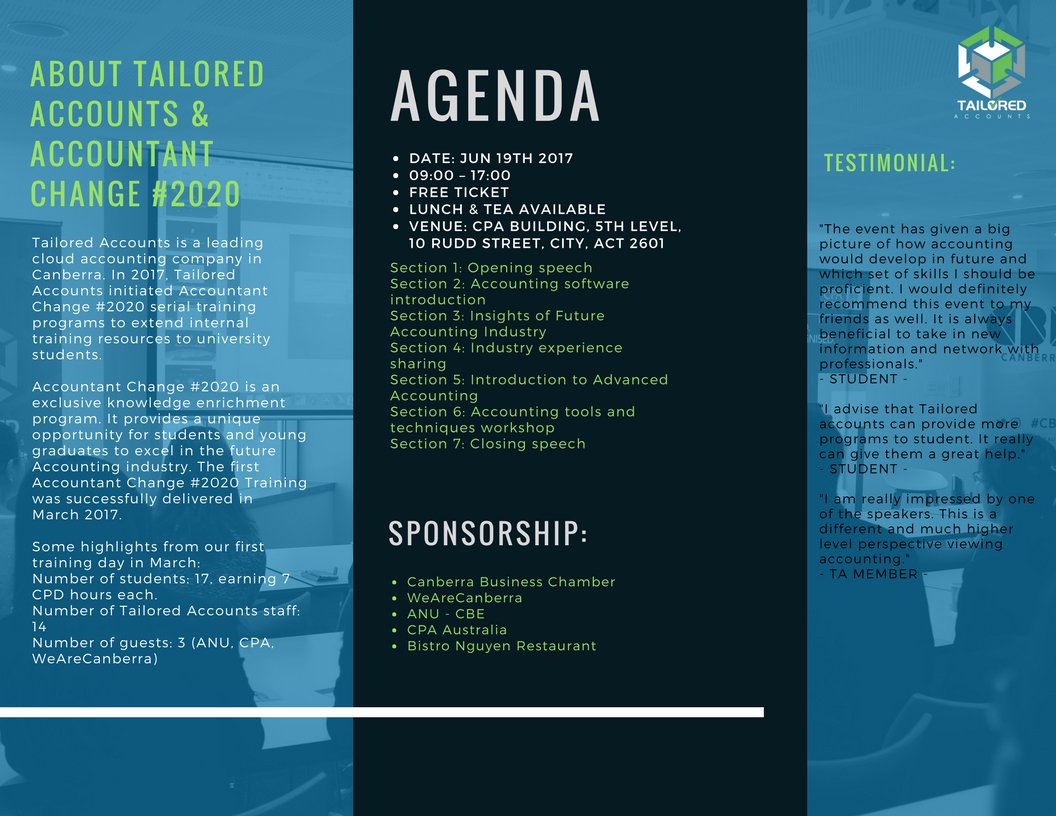 #AccountantChange Register today