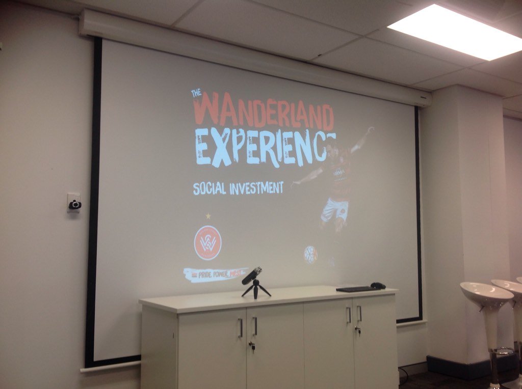 evagerencer's tweet photo. Josh Hunter talking about @wswanderersfc programs and social investment grounded in the community #inspirews https://t.co/09p8pCwiDZ
