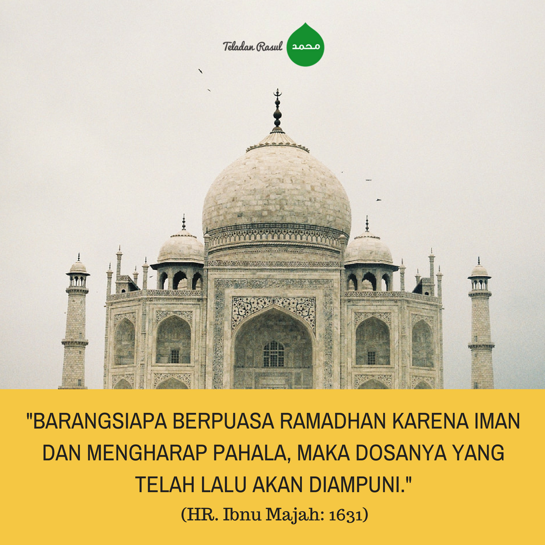 TeladanRasul's tweet photo. Barangsiapa berpuasa Ramadhan karena iman dan mengharap pahala, maka dosanya . . . (HR Ibnu Majah) #TeladanRasul https://t.co/J0MIlLDZVe