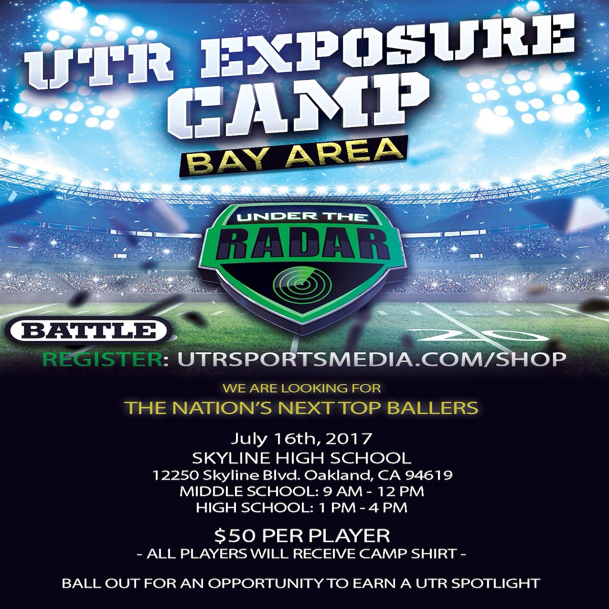 _UnderTheRadar_'s tweet photo. #BayAreeeaaa (E40 voice) Come Get This Work ... #UTR Exposure Camp π₯π₯ June 16th ---> https://t.co/E8lrZIvDv2 https://t.co/l9rgLenRqA